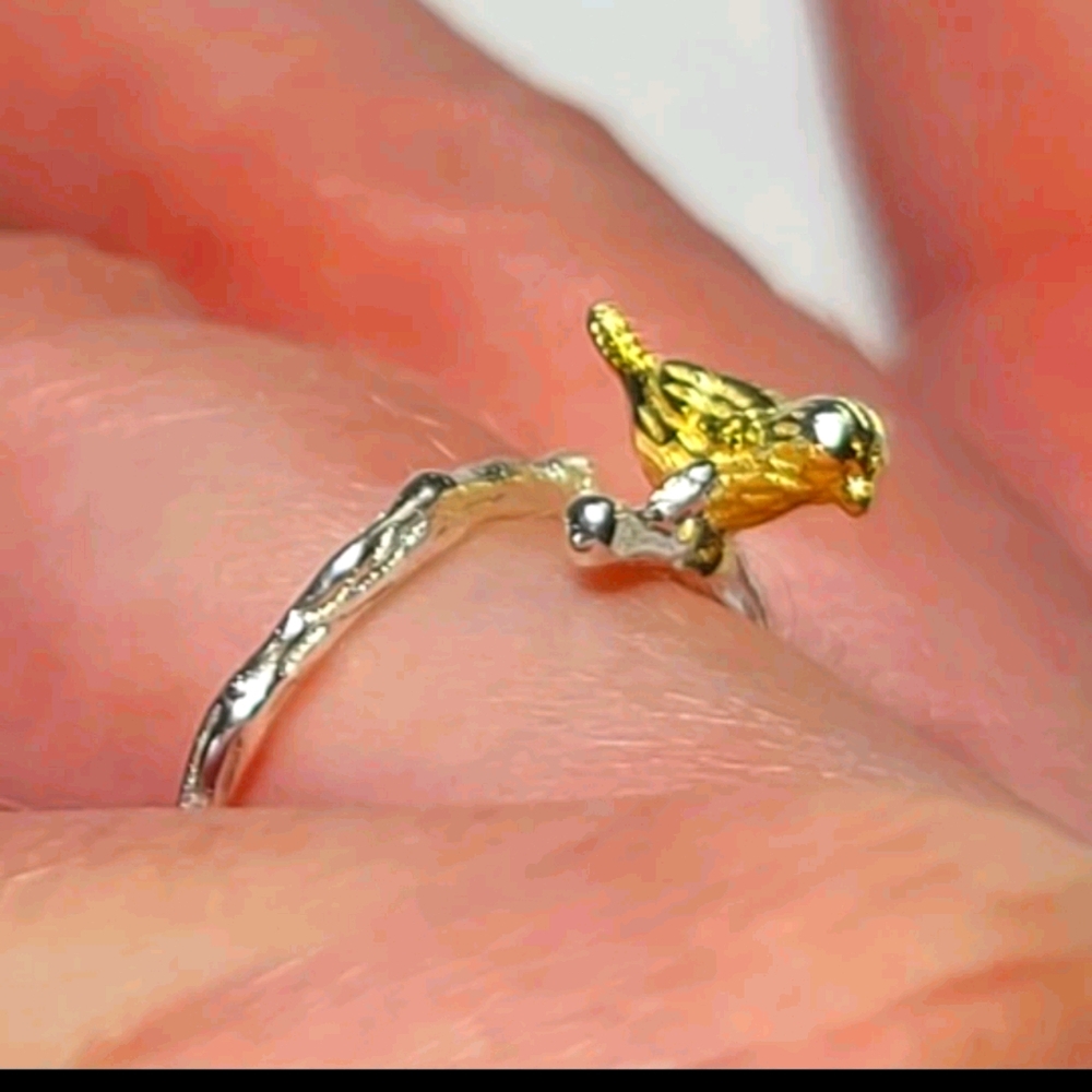 Bird lovers adjustable ring - Picture 3 of 3